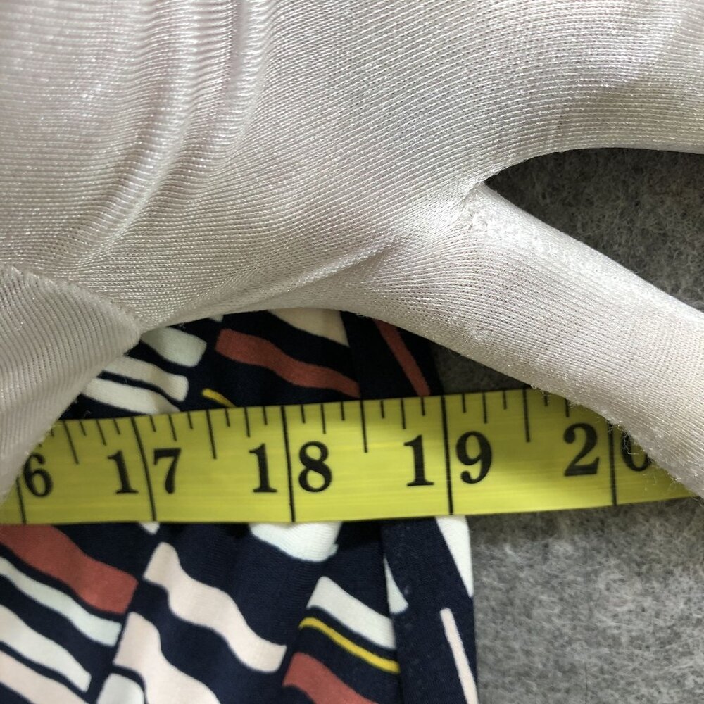Ann Taylor Petite Short Sleeve Dress SP Jersey Knit Tie Waist Round Neck Printed - Picture 10 of 10